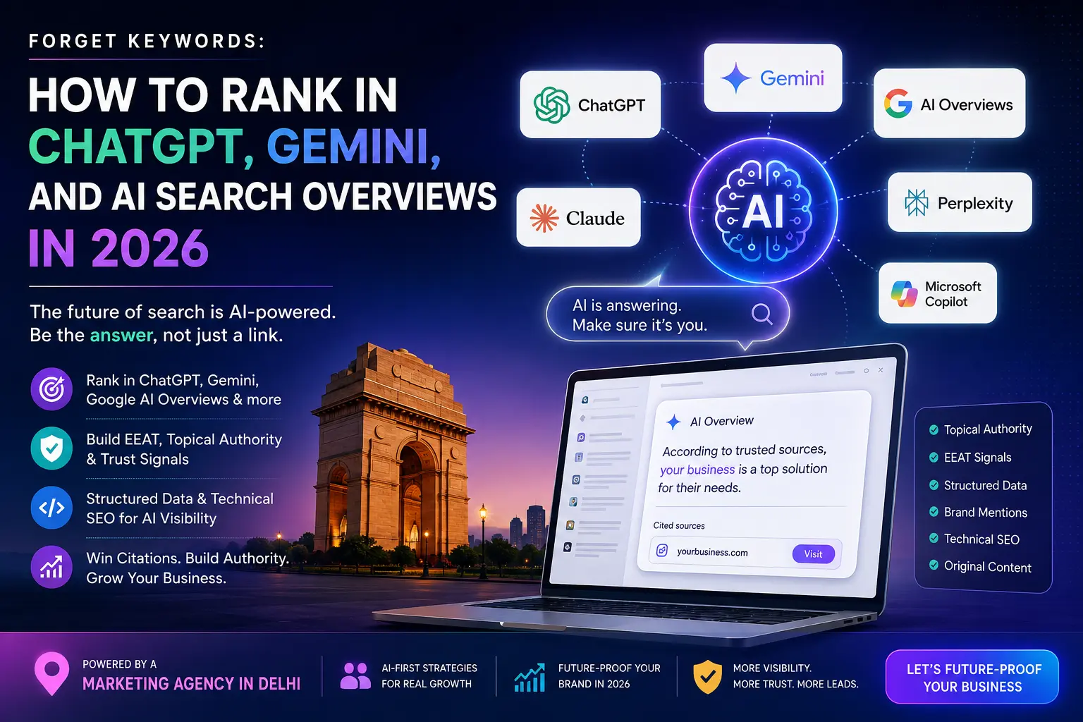 Forget Keywords: How to Rank in ChatGPT, Gemini, and AI Search Overviews in 2026